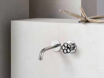 FLORA 6320410F - 2 hole single handle wall-mounted washbasin mixer by QD Magistro Lab - view 3
